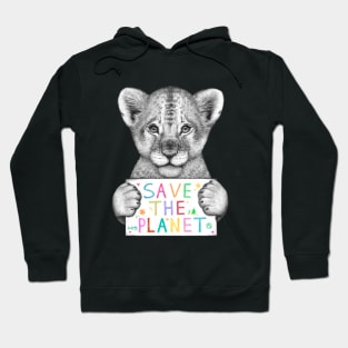 Lion cub save the planet Hoodie